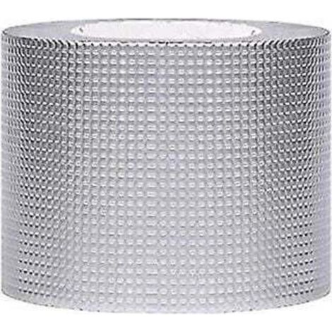 Ruban adhésif étanche 5cm x 5m – Revêtement en aluminium – Résistant aux intempéries et aux produits chimiques – Pour réparations toiture et plomberie - 5CM5M