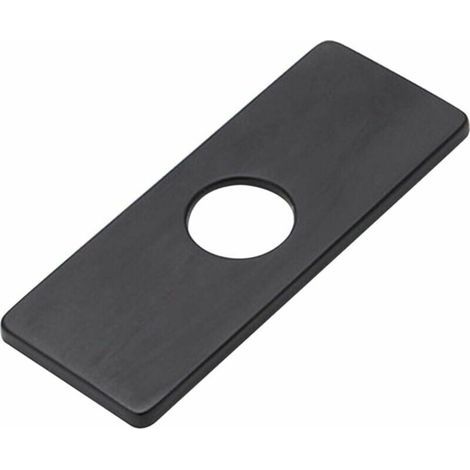 1 pezzo Piastra nera per foro lavello da cucina per rubinetto del bagno, lavabo, rosetta per rubinetto in nichel spazzolato (1/5)