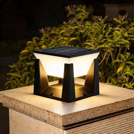 Palo a energia solare, palo a LED solare per uso esterno, luce da giardino impermeabile, design moderno, bianco caldo, per giardino (1/5)
