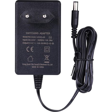 12V 3A Alimentation, Universelle DC 12V 1A 2A 3A Transformateur d'alimentation, AC 100-240v 50/60hz, pour Bande LED CCTV Camera Router LCD Monitor (1/5)