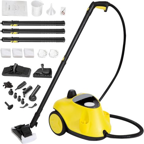 Upgrade Nettoyeur Vapeur 2100W avec 29 Accessoires, Appareil Vapeur Polyvalent avec Réservoir 2,1 L, Pression 5 bar, Kit Sol & Buses, Alerte Eau Basse, pour Tapis, Carrelage, Vitres, Sols (Orange) (1/5)
