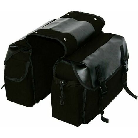 Sacoche de selle moto grande capacité - Sac à outils latéral imperméable, noir (1/4)