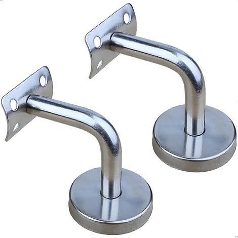 Lot de 2 supports de main courante en acier inoxydable poli, support de main courante pour fixation murale (1/5)