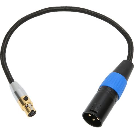 XLR-Stecker auf Mini-XLR-Buchse 3-poliges Adapterkabel für Mikrofon, Kamera, Aufnahmegerät, Mischpult, 0,3 m (1/5)