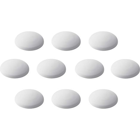 Metafranc 431816 Lot de 10 butoirs de porte autocollants Blanc  40 mm