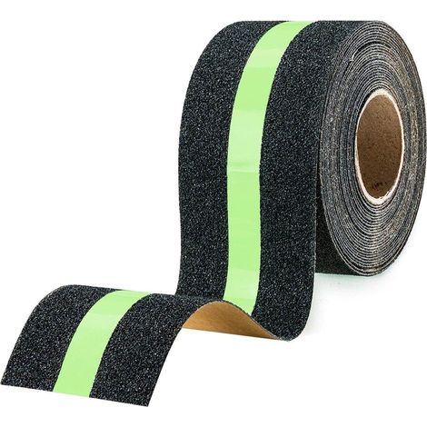 Ruban Antidérapant - Film Lumineux Vert - 10 m x 5 cm - Pour Escaliers Échelles Sols Glissants Intérieur Extérieur (1/5)