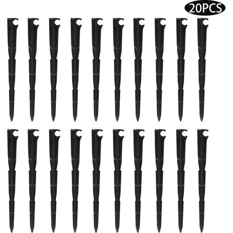 Lot 20 piquets sol – support tuyau – 14x1.5cm – irrigation arrosage – tige fixe