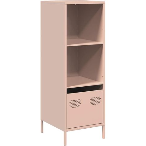 Maison La Vie - Buffet haut pour salon - Meuble de rangement rose 35x39x103,5 cm acier bu1524