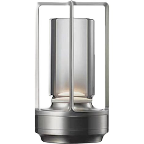 Lampe de bureau portable en métal pour intérieur/extérieur, lumière LED rechargeable, 3 couleurs, intensité réglable en continu, alimentée par batterie, lampe de bureau compacte. (1/5)