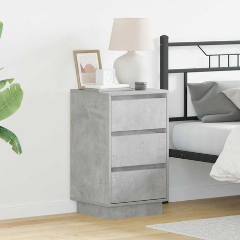 Nachttisch Beton Grau 39 x 34,5 x 65 cm Holzwerkstoff