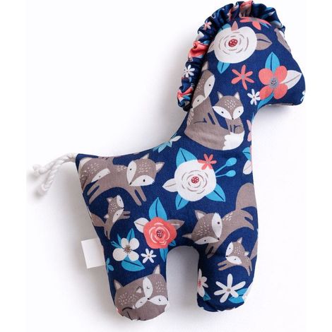 Cheval porte-bonheur, peluche douce en coton pour bébés - Famille Renard (1/4)