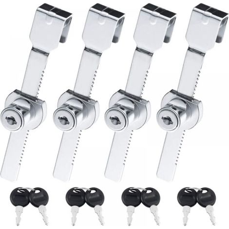Piece Terrarium Glass Sliding Door Lock - Glass Sliding Locks with 8 Keys (1/4)