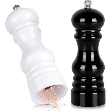 Salz- und Pfeffermühle, manuelles Gewürzmühlen-Set, 18 cm, 2 Stück