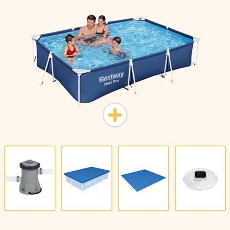 Bestway Bestway Steel Pro Rectangulaire - 300x201x66 cm - 5-pièces S248 (1/5)