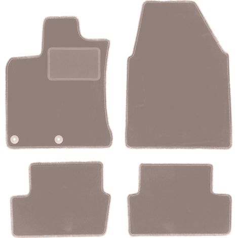 Alfombrillas de terciopelo para coche: Nissan Qashqai I J10 crossover (2006-2013) beige (1/5)