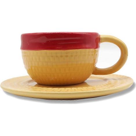 Anime One Piece Kaffeetasse mit Affenmotiv und Strohhut, Keramik-Tee- und Milchbecher
