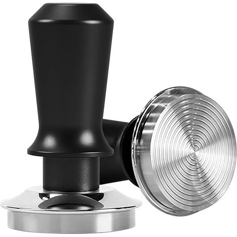 Kaffeesaboter, Espresso-Tamper, federbelasteter, kalibrierter Tamper mit Edelstahlfuß, 30 lbs konstanter Druck, Kaffeezubehör (schwarz, 51 mm) (1/5)