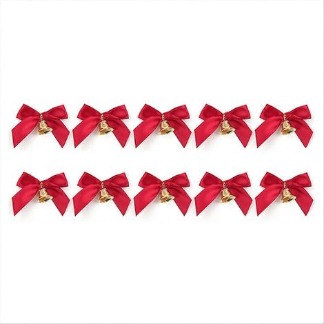 Weihnachtsglocke mit eleganter Schleife, Geschenkdekoration mit Glöckchen, DIY-Zubehör für Bastelarbeiten (1/5)