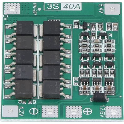 3S 40A Batterieschutzplatine, 18650 Lithiumzellen-Ausgleichslademodul 12,6 V–13,6 V (1/5)
