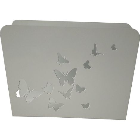 King Collection P1817185 Portariviste Buterflies, Bianco, 30x8x23 cm