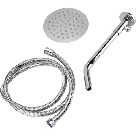 Système de douche pour salle de bain, robinetterie de douche, pommeau de douche mural haute pression en acier inoxydable, réglable à 360° (1/5)