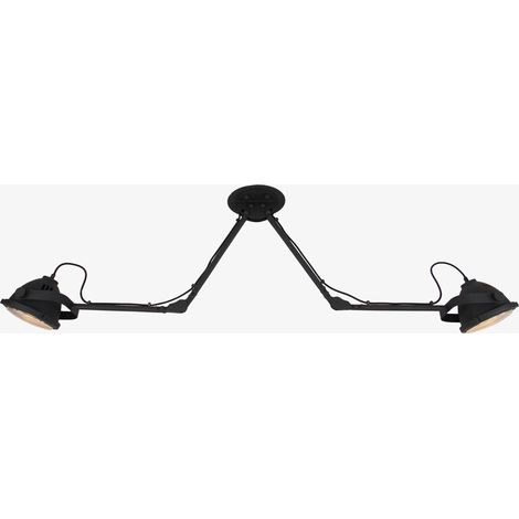 BRILLIANT lampe Carmen plafonnier 2flg corindon noir