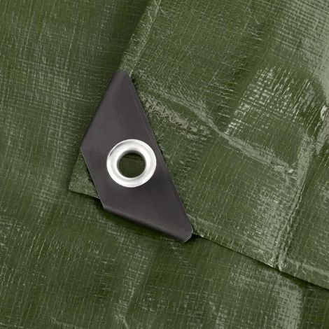 3x3m 140g/m² Bâche de Protection à œillets Home&Garden Vert (1/5)