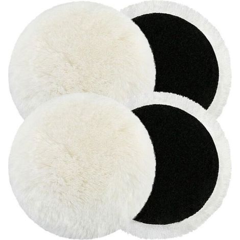 Tampon Polissage - 125 mm - Compatible Ponceuse Rotative - Pour Carrosserie Voiture - Lot de 4 (1/4)
