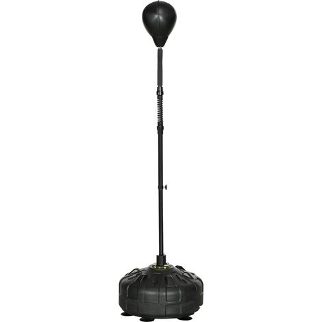 Punching Ball da Terra 145-180 cm con Base Riempibile e Ventose in Acciaio e PU Nero (1/5)