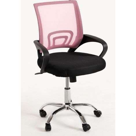 Sillas de escritorio - Silla Midi Pro - Rosa y Negro