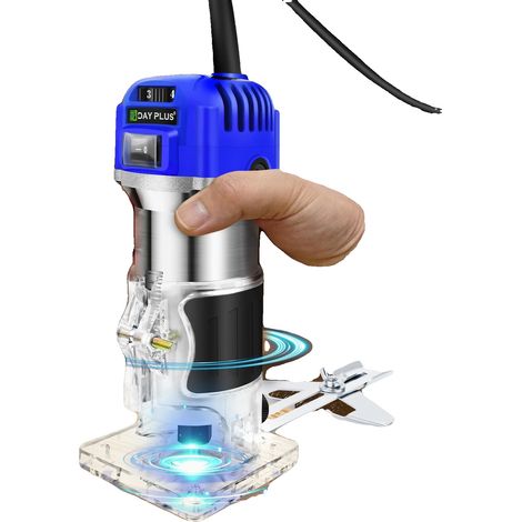 Défonceuse, Puissance d'entrée nominale de 800W, Vitesse à vide de 30000 RPM, Tension nominale de 220V, Course de 40 mm, Profondeur de fraisage maximale de 29 mm (1/5)