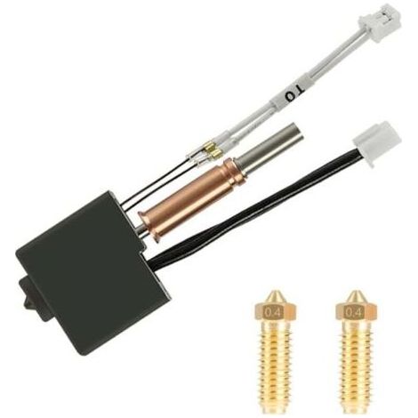 Kit de tête d'impression pour imprimante 3D Anycubic Kobra 3, comprenant un bloc chauffant assemblé et 2 buses en laiton de 0,4 mm, pour Kobra 3 et Kobra 3 Combo. (1/4)