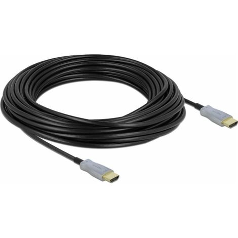 DELOCK 85012 Cable óptico activo HDMI 4K 60 Hz 15 m negro