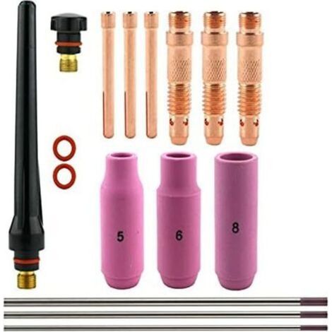 Accessoires de soudage TIG WP-26, équipement de soudage à l'arc sous argon, buse en céramique à coque de manchon adaptateur, pour pistolet de soudage TIG WP17/18/26 (1/4)