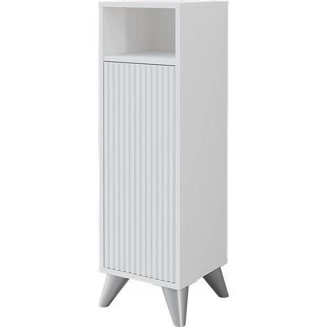 Midischrank Leano, Weiß, 30 x 97 cm mit Tür, Vicco