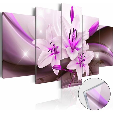 Tableau sur verre lys violet du désert - 200 x 100 cm (1/4)
