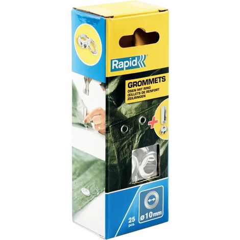RAPID - Œillets de renfort, pour matériaux épais Ø10mm - Blister de 25 - (5000412)
