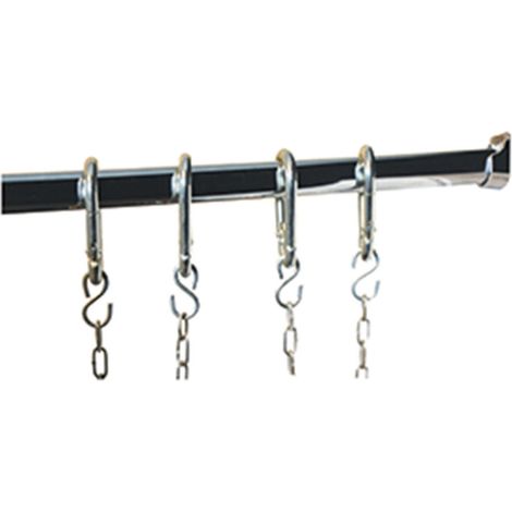 Kit charcuterie barre inox - 4 crochets- complémentaire - Diamond