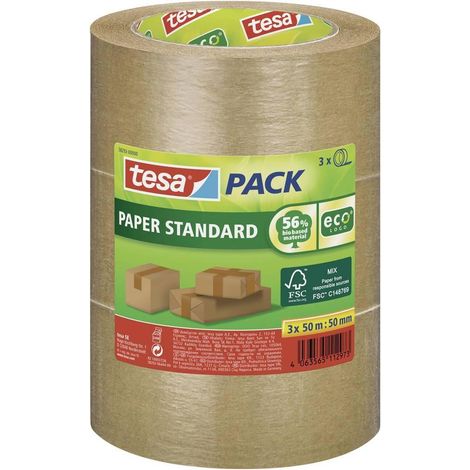Tesa STANDARD ecoLogo® 58292 Cinta Adhesiva Marrón 50mm x 50m