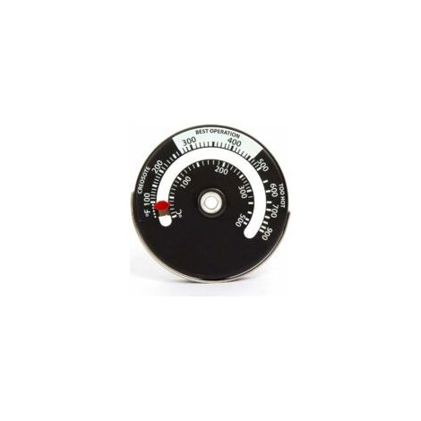 Thermomètre magnétique pour poêle à bois – Moniteur de température pour conduit de fumée – Installation facile sans outil – 6,3 cm diamètre (1/4)