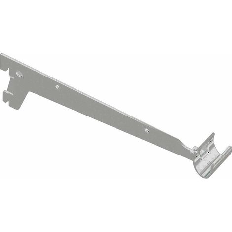 Reggimensola a 2 ganci per tubo ovale - 33 cm. - alluminio bianco