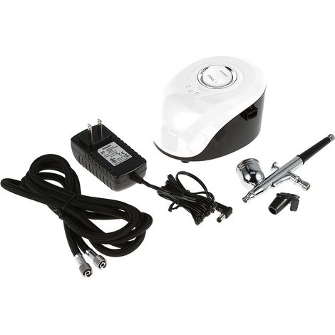 Kit Pistolet à Air Comprimé Blanc Mini Outil de Peinture Réglable pour Tatouage Maquillage Vernis à Ongles Art Spray (1/5)