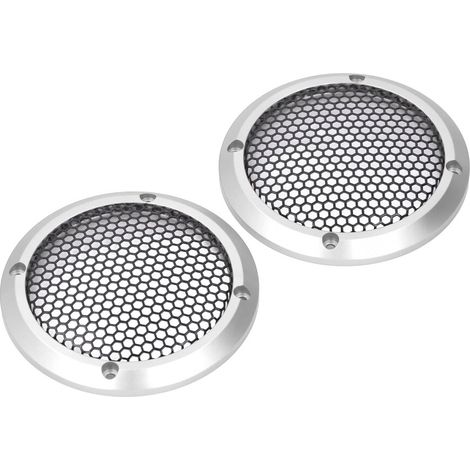 Adecuado para dos rejillas redondas negras para altavoces de coche, de 97 mm de diámetro, con 8 tornillos.