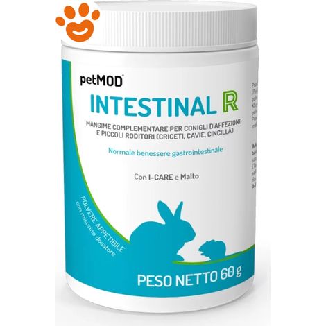 PetMod Intestinal per Conigli e Piccoli Roditori - Confezione 60 Gr -