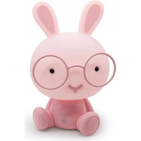 Mignon bébé chambre lampe lapin veilleuse LED lampe de nuit cadeau de noël chevet décor enfants lunettes lapins lumières (1/3)