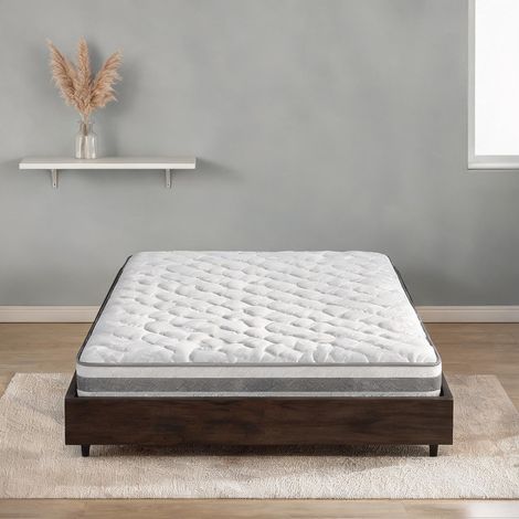 Matelas coloris blanc en foam Spring Polyester 160 x 200 x 25 cm (1/5)