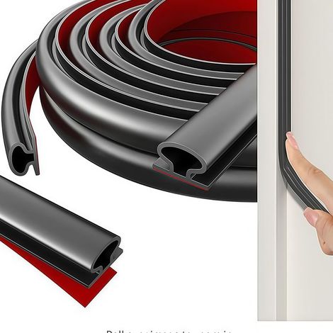 Bandes d'étanchéité en TPE pour portes et fenêtres – Isolation thermique et phonique – Longueur 15 mètres – Auto-adhésives (1/5)