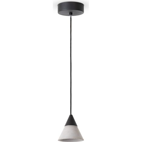 Paco Home Sospensione Tavolo Da Pranzo Lampada Da Tavolo Cemento Rétro Vintage Lampada Nero-Cemento, Tipo 1