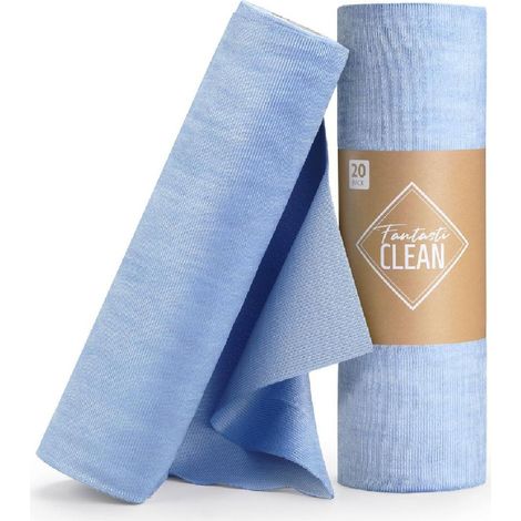 ROULEAU 20 LAVETTES VITRES DETACHABLES 30X40CM 90% POLYESTER 10% POLYAMIDE