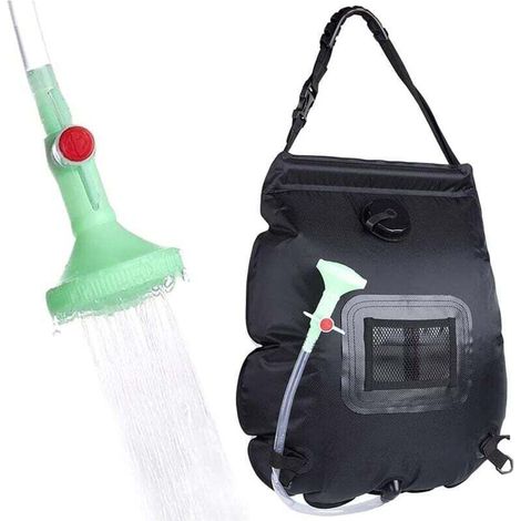 YMYNY Solar Powered Shower Bag - Solar Heated - Ideal for Travel and Hiking (with On/Off Nozzle) - 20L (1/4)